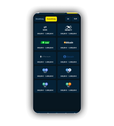 TurboSven Zahlungsmethoden mit Visa, Mastercard, Skrill und Kryptowaehrungen
