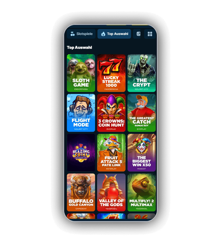 TurboSven Anbieter Auswahl auf dem Smartphone mit Pragmatic Play, Big Time Gaming, Hacksaw Gaming und Nolimit City